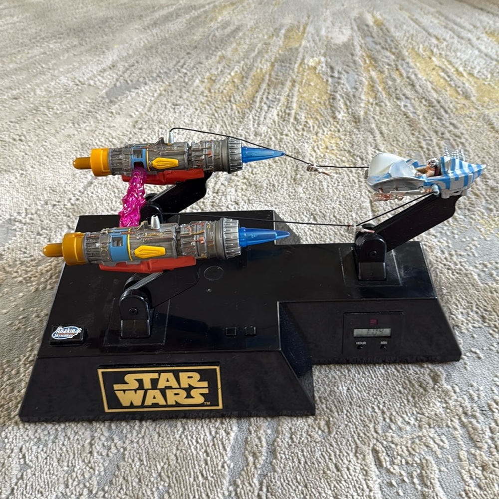 Vintage 1999 Star Wars Anakin‎ Skywalker Pod Racer Alarm Clock Rare Electronic